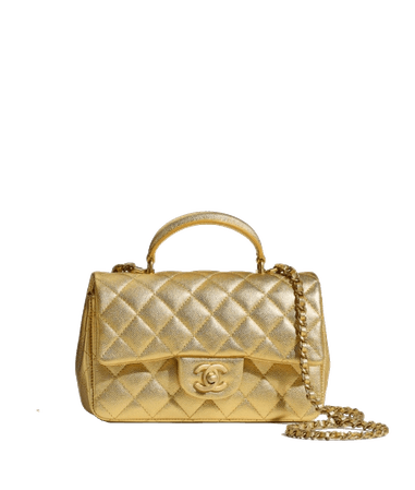 Chanel flap bag golden