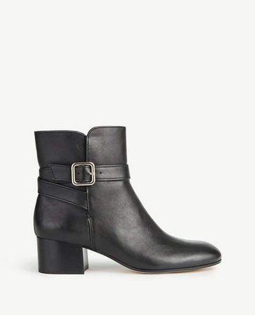 Tinley Leather Buckle Booties