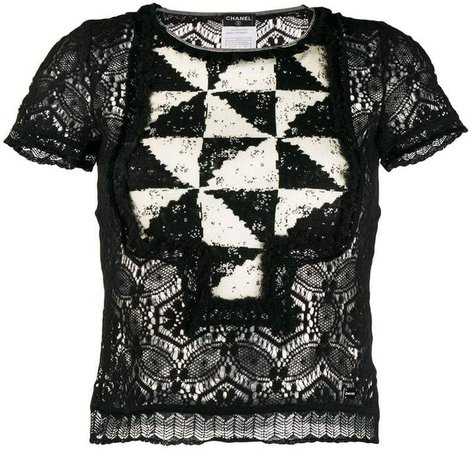 Pre-Owned 2004's geometric panel blouse