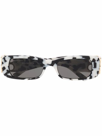 Balenciaga Eyewear Dynasty Solglasögon Med Rektangulära Bågar - Farfetch