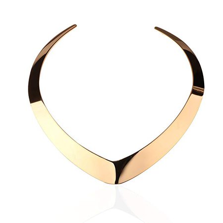 Amazon.com: Carfeny 14K Gold Plated Choker Necklaces for Women, Love Heart Shaped End Open Adjustable Statement Necklace: Jewelry