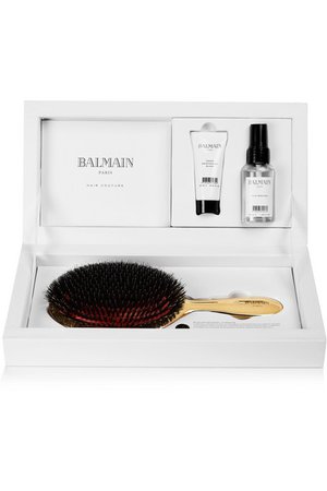 Balmain Paris Hair Couture | Large Gold-Plated Spa Brush Set | NET-A-PORTER.COM