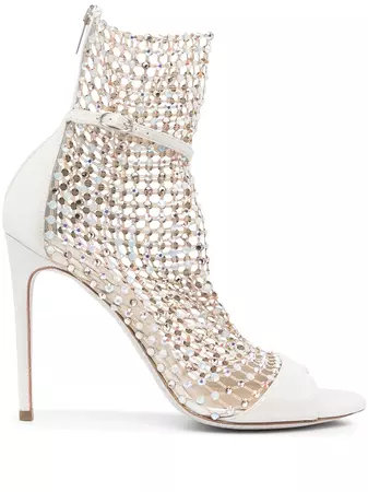 Shop René Caovilla bead-embellished ankle-length boots with Express Delivery - FARFETCH