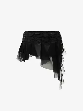 ESTER MANAS - Ruched low-rise stretch-woven mini skirt | Selfridges.com