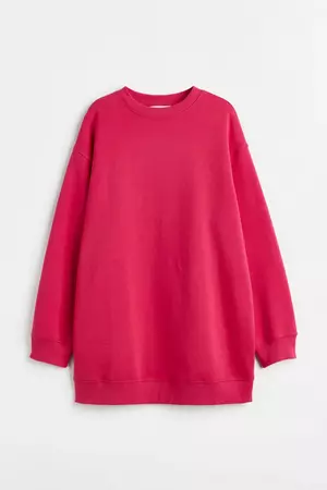 Oversized Sweatshirt - Bright pink - Ladies | H&M CA