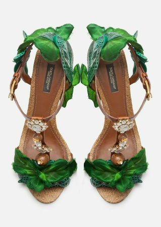 green gold heels
