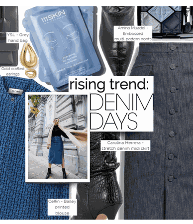 Rising Trend: Denim Skirt Outfit | ShopLook