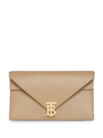 Burberry Small Leather TB Envelope Clutch - Farfetch