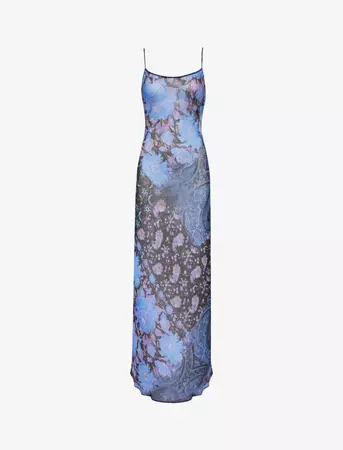 Vintage Slip Maxi Dress | Peacock Lurex – Rumored