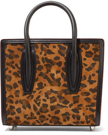 Paloma Mini Leopard-print Suede, Leather And Canvas And Tote - Leopard print