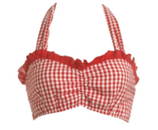 Red gingham bustier