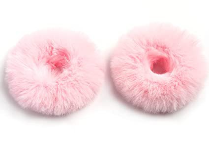 Amazon.com: Paquete de 2 coleteros de pelo sintético, bandas elásticas de pelo sintético de conejo, accesorios para coleta de caballo (rosa claro) : Belleza y Cuidado Personal