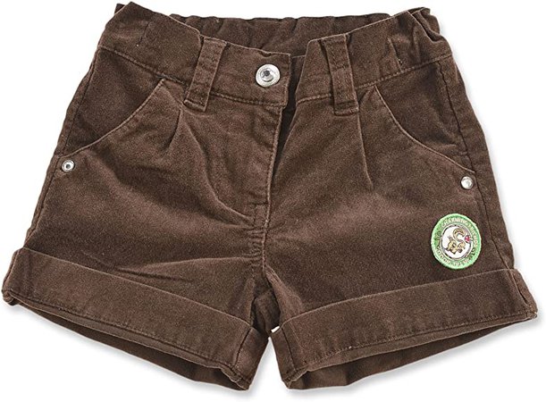 Girls brown cord shorts