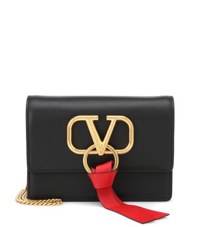Valentino Garavani Vring Leather Shoulder Bag | Valentino - Mytheresa