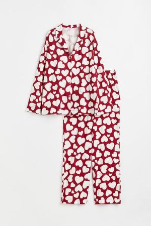 Patterned Pajamas - Red/hearts - Ladies | H&M US