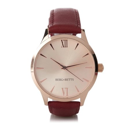 Mindful Rose Gold and Burgundy watch