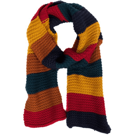 knitted colorful scarf