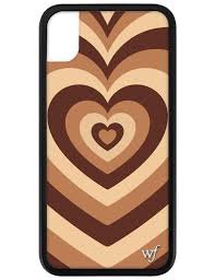 brown heart iphone case