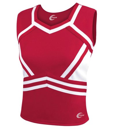 red and white cheer top