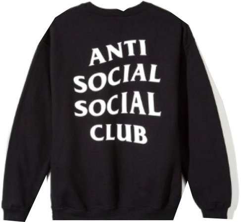 black anti social sweat shirt
