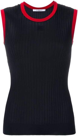 4G sleeveless semi-sheer vest top