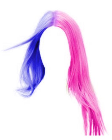 blue and pink hair edit