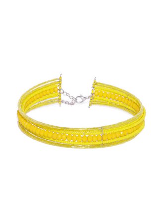 yellow necklace ribbon