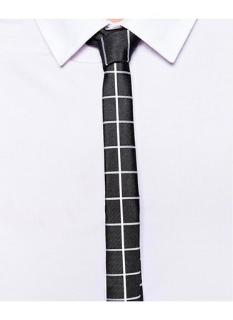 black white tie