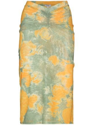 Miaou Preston floral-print Midi Skirt - Farfetch