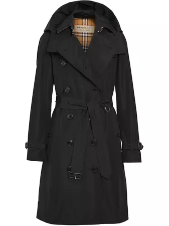 Burberry Kensington hooded trench coat