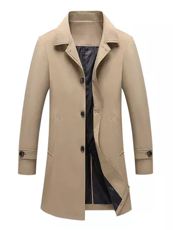 Men Single Breasted Trench Coat | SHEIN USA
