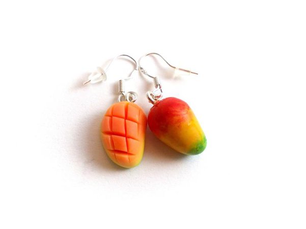 Mango Earrings Food Jewelry | Etsy