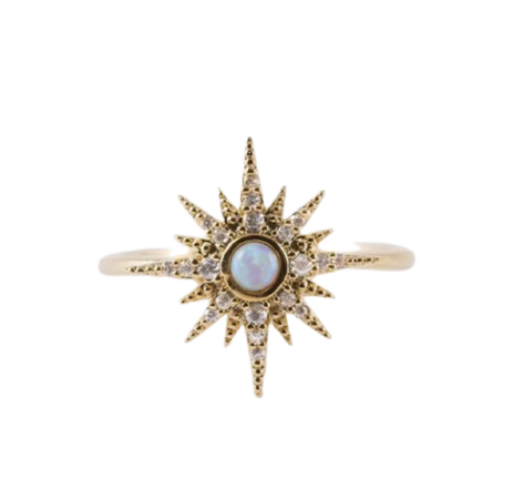 sunburst opal ring
