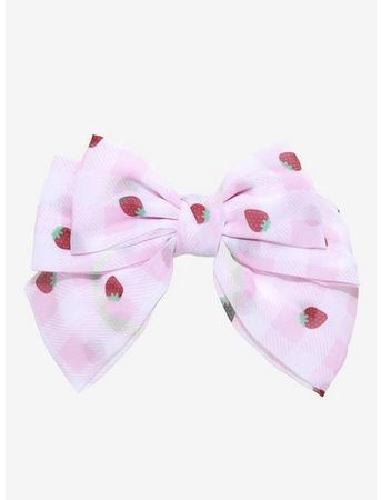 Pink strawberry bow