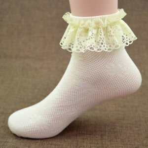 Baby Girl Children‘s Ankle-High Lace Frilly Ruffle Cotton Princess Socks Big Bow | eBay