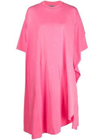 Balenciaga Circle asymmetric draped dress pink 641653TJVA5 - Farfetch