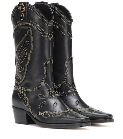 High Texas leather cowboy boots