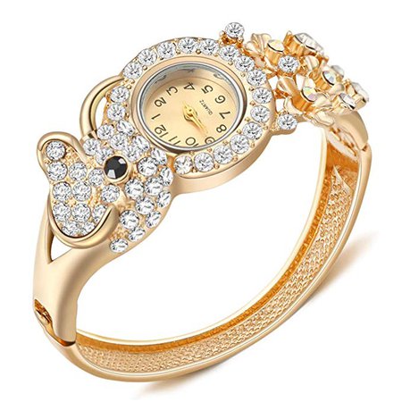 MINHIN Womens Quartz Bangle Wrist Watch