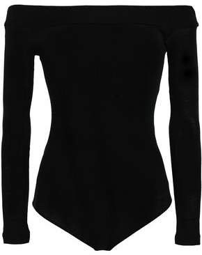 Off-the-shoulder Wool-blend Jersey Bodysuit