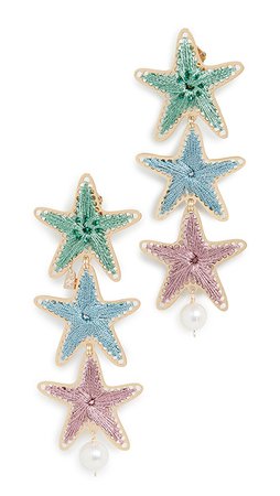 Mercedes Salazar Starfish Linear Drop Earrings | SHOPBOP