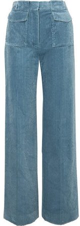 Victoria, Cotton-corduroy Pants - Blue