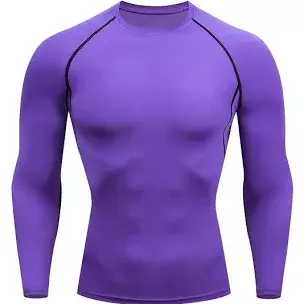 purple male compression shirt