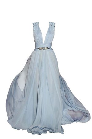 pastel blue couture gown runway evening