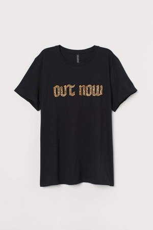 Straight-cut T-shirt - Black