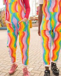 Wavy Rainbow Dungarees