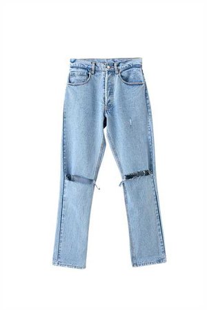 Mom jeans with light wash cuts - MissSixty