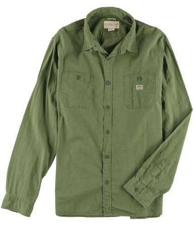 Ralph Lauren Mens Pocket Utility Button Up Shirt Green S