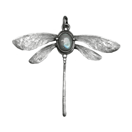 vintage silver dragonfly pendant