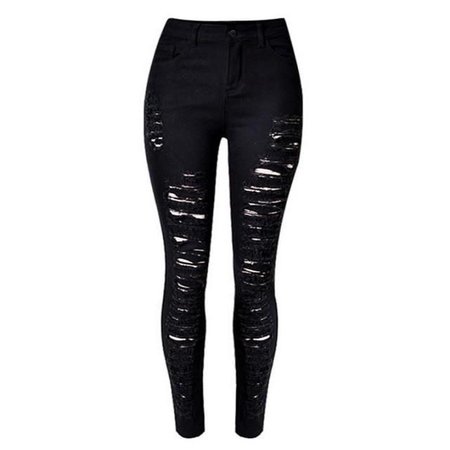ripped black denim skinny jeans