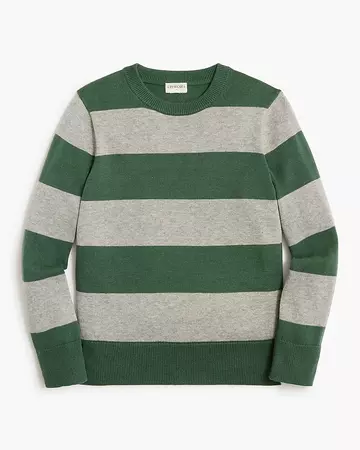 Factory: Boys' Rugby Stripe Cotton Crewneck Sweater For Boys